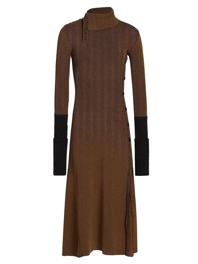 Womens Fine Rib-Knit Midi-Dress Product Image