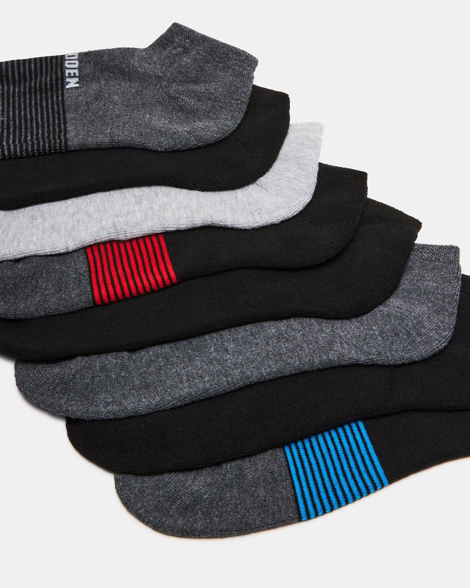 MEN'S MIXED ANKLE SOCKS RED/BLUE MULTI Male Product Image