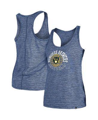 Womens New Era Milwaukee Brewers Active Racerback Tank Top Blue Product Image