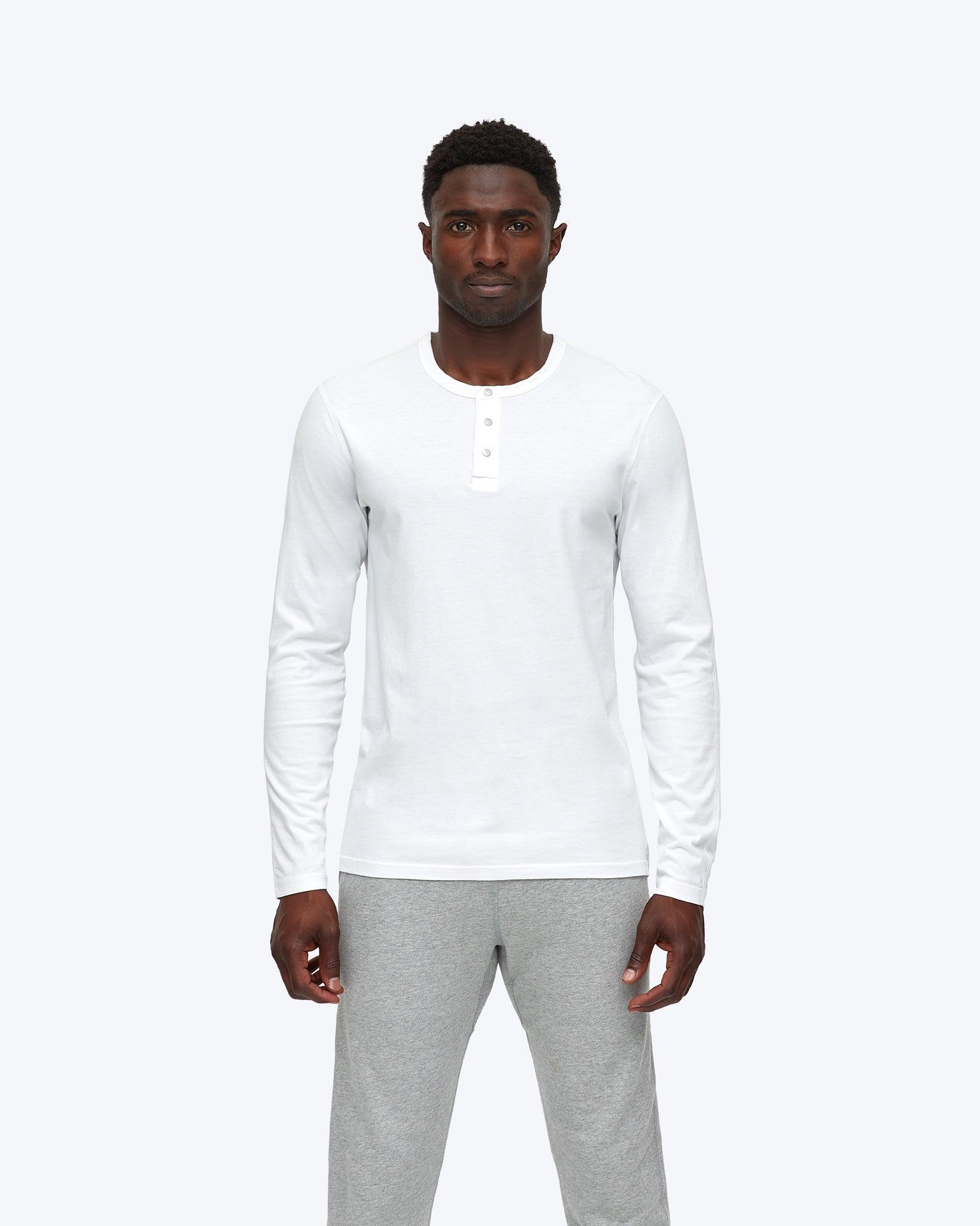 Lightweight Jersey Long Sleeve Henley Male Product Image