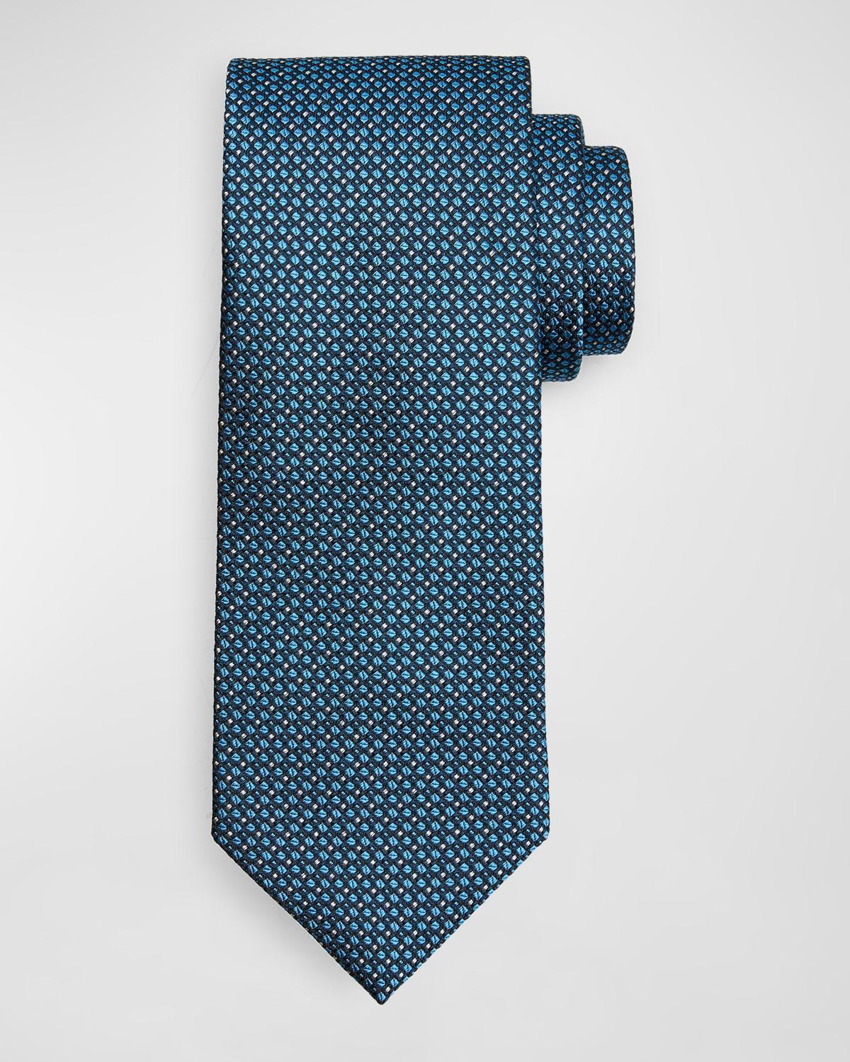 Mens Silk Jacquard Micro-Neat Tie Product Image