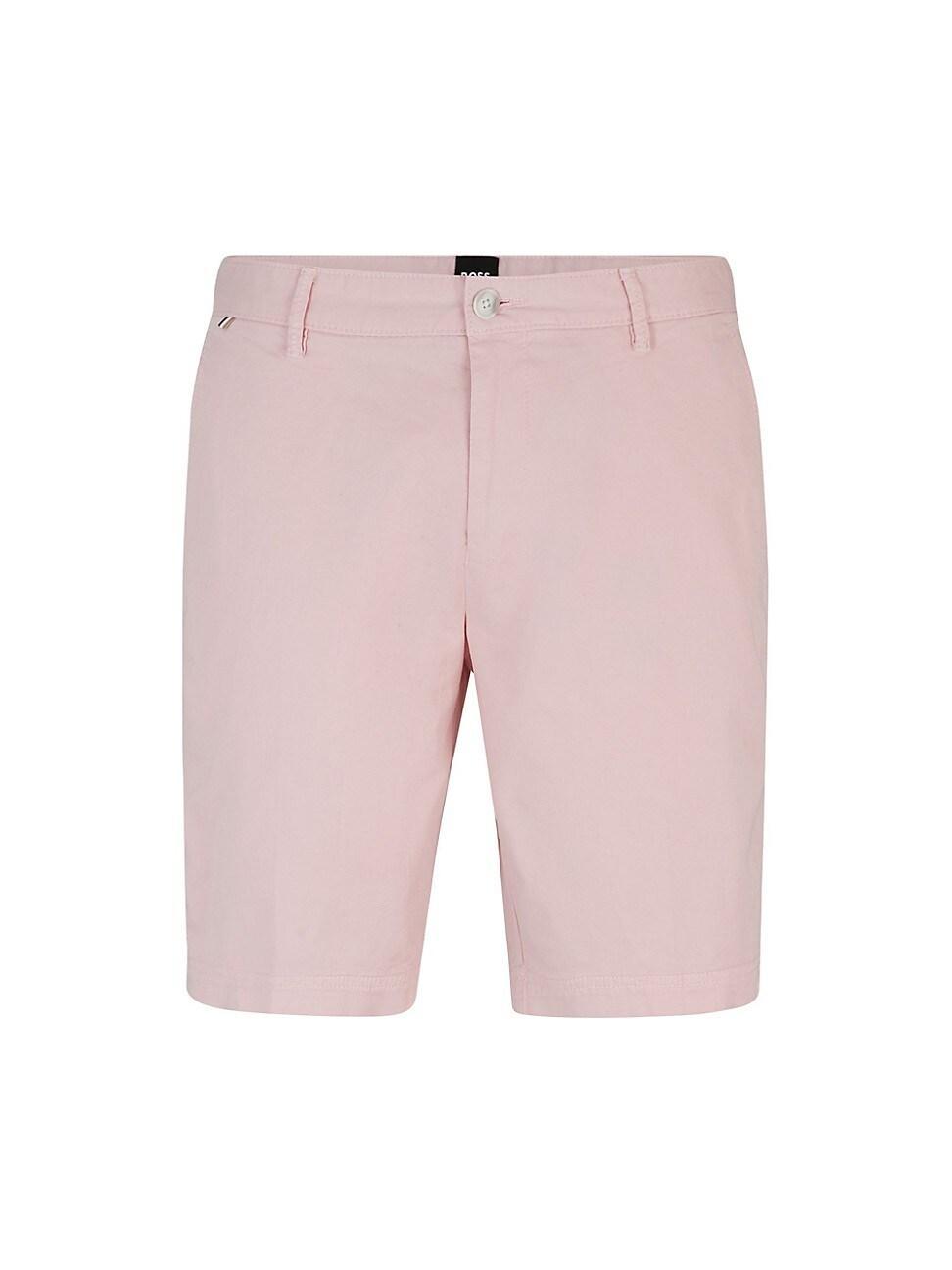 Mens Slim Fit Shorts in Stretch Cotton Twill Product Image