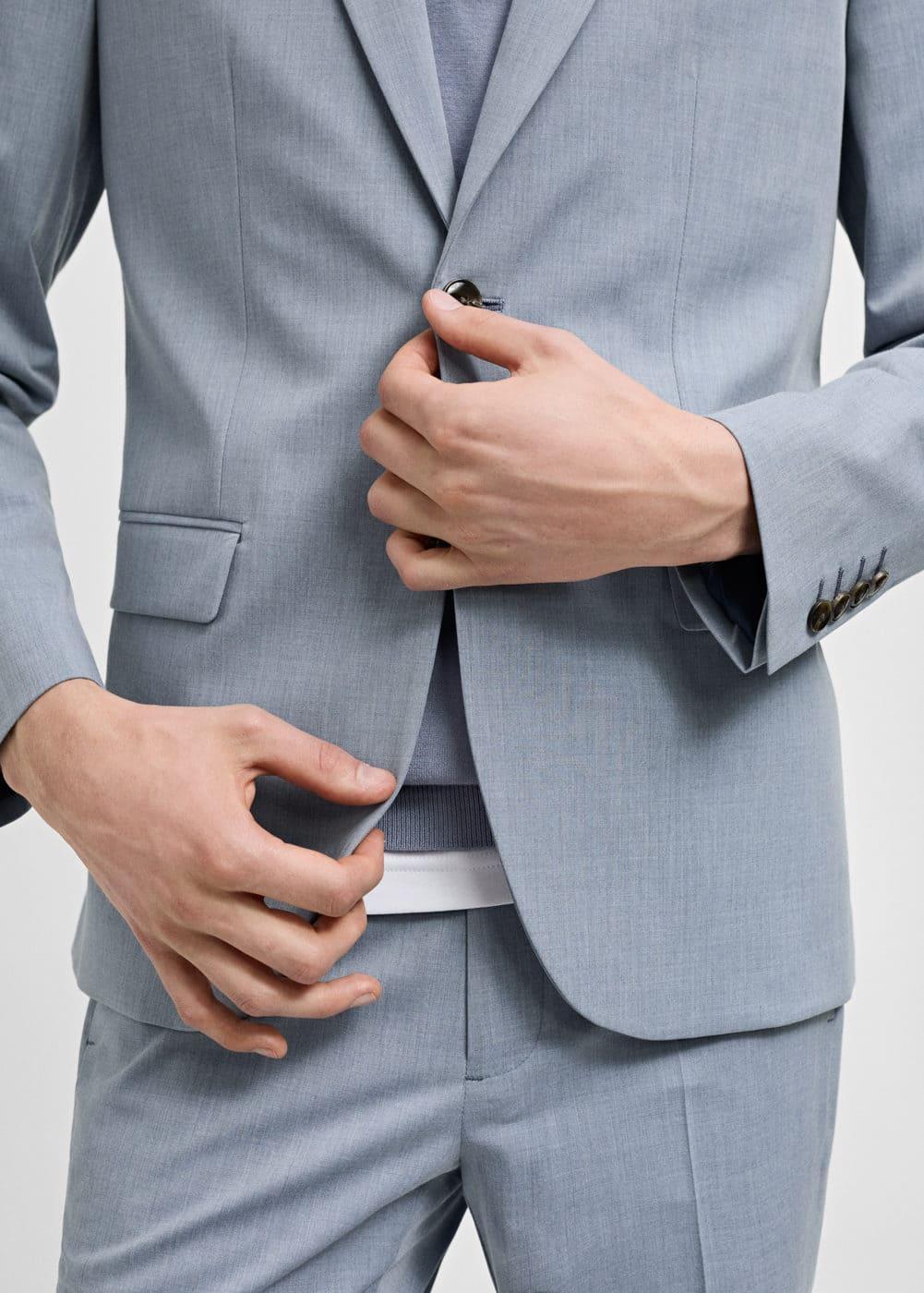 Super slim-fit suit blazer in stretch fabric - Men | MANGO USA Product Image