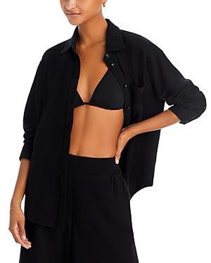 Echo Gauze Boyfriend Shirt Swim Cover-Up Product Image