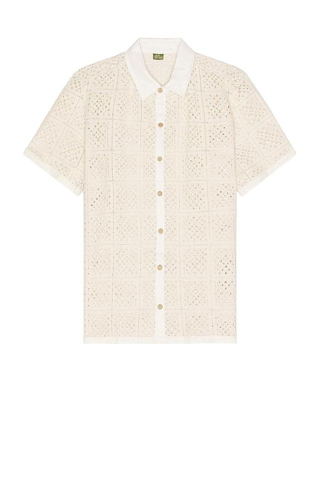 Agua Bendita Jared Shirt in Beige - Cream. Size S (also in M). Product Image