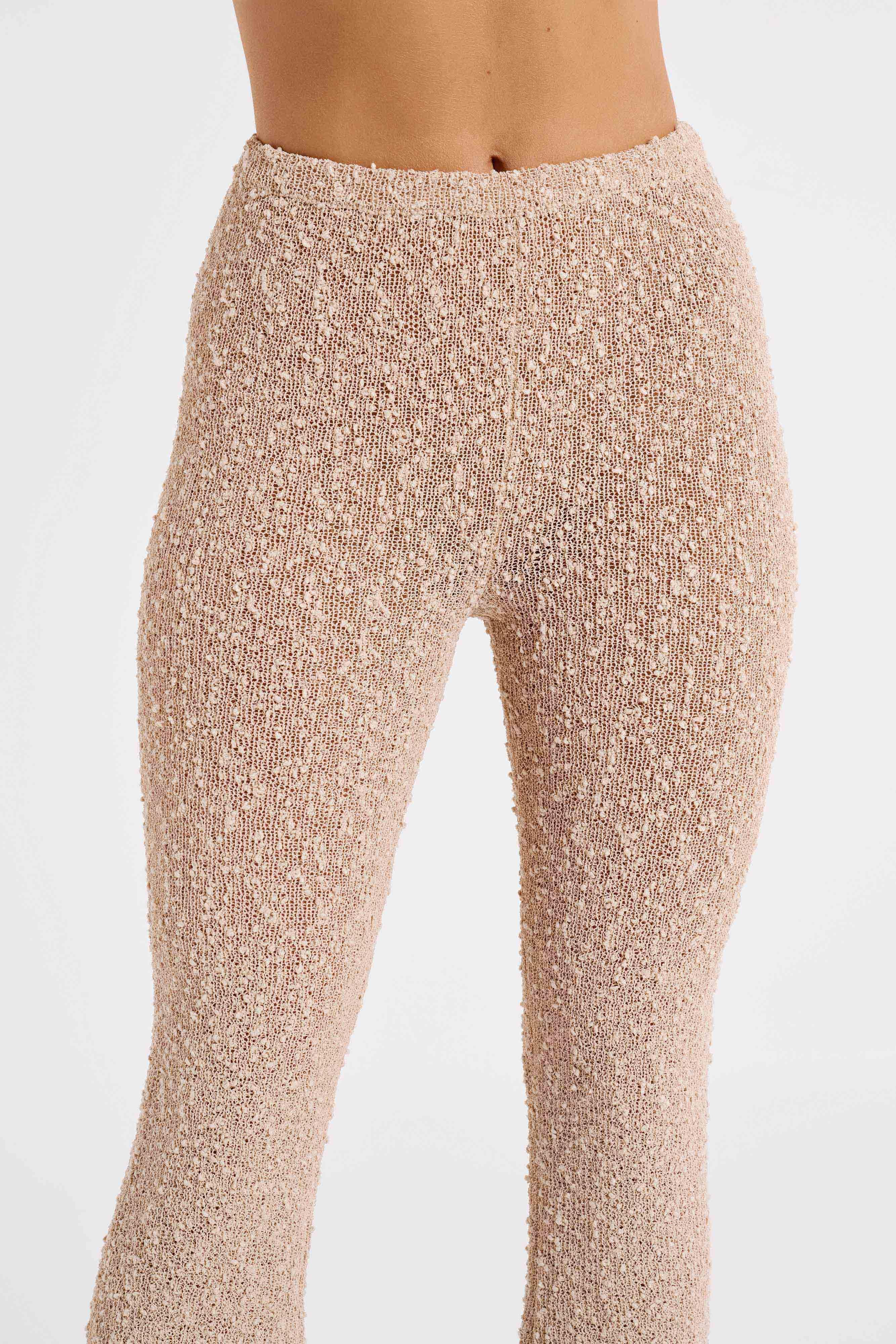 Irma Flared Boucle Pants - Wheat Product Image