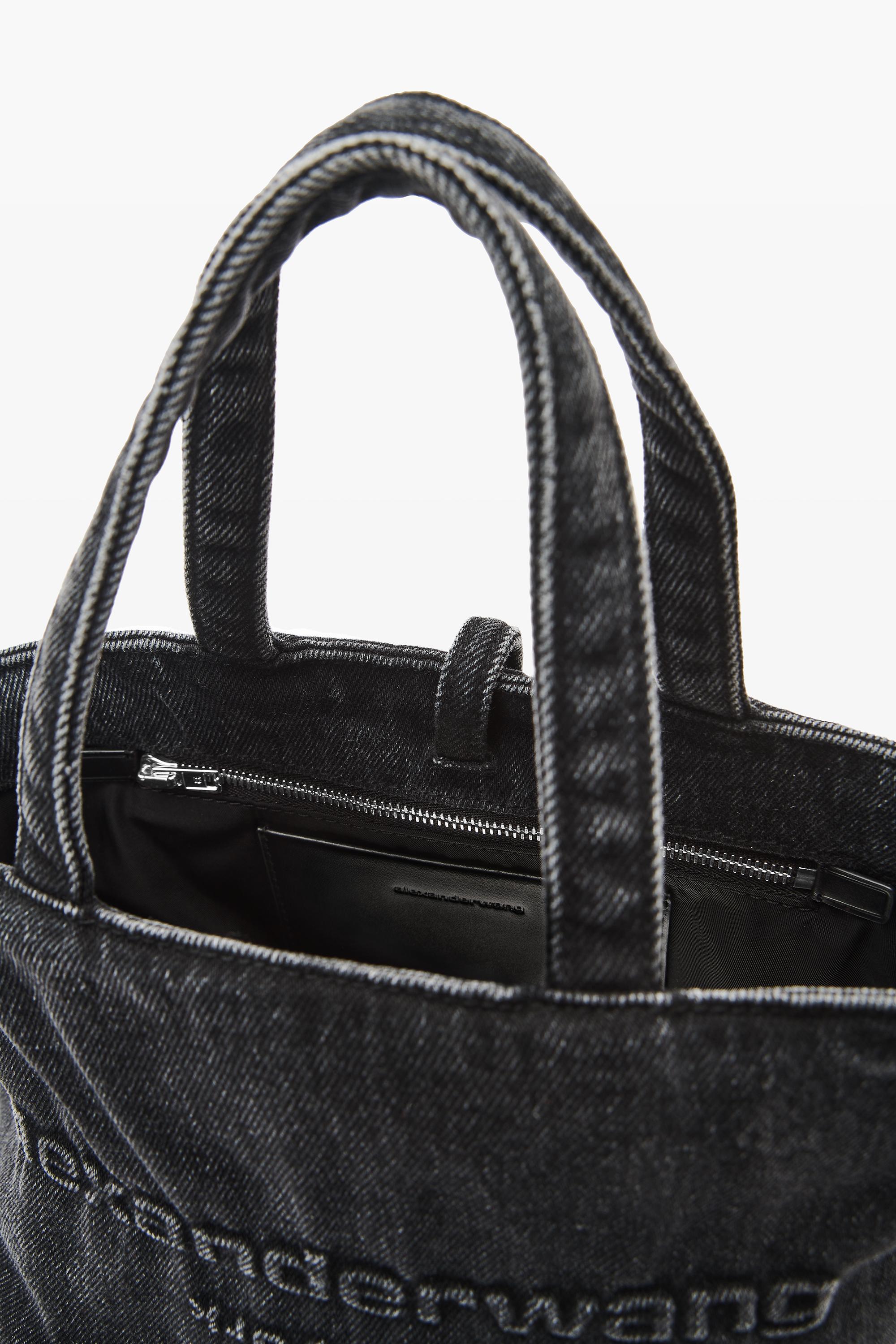 Small Punch Tote In Cotton Denim Product Image