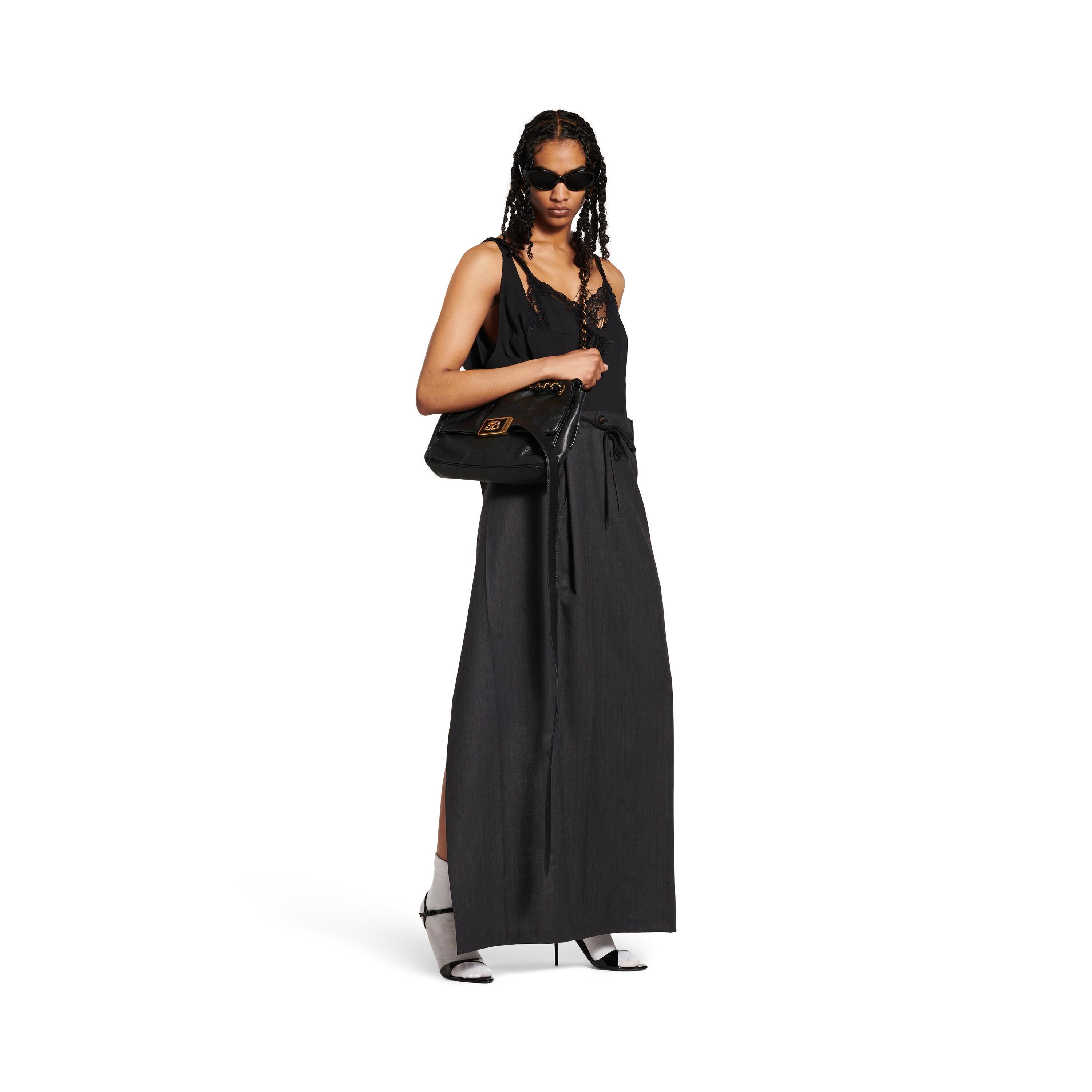 Women's Patched Slip Dress in Black Product Image