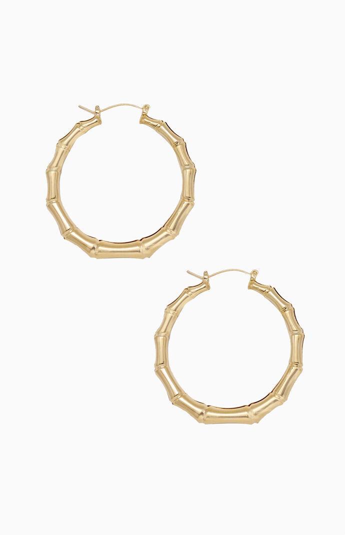 Ettika Bamboo Hoop Earrings Product Image