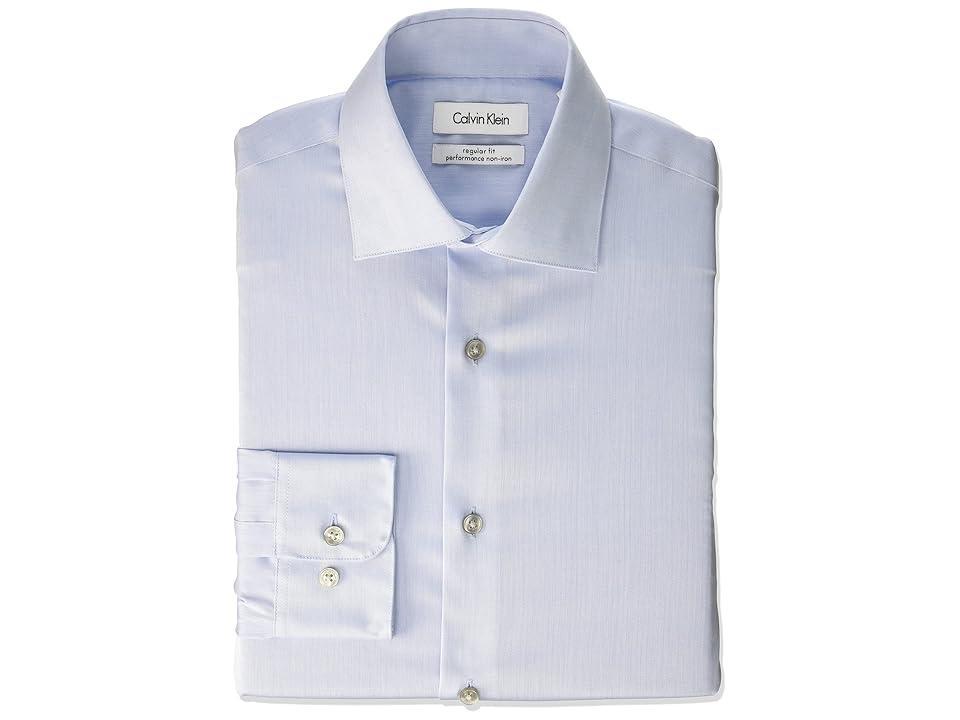 Calvin Klein Calvin Klein Men's Dress Shirt Regular Fit Non Iron Herringbone Men's Long Sleeve Button Up Product Image