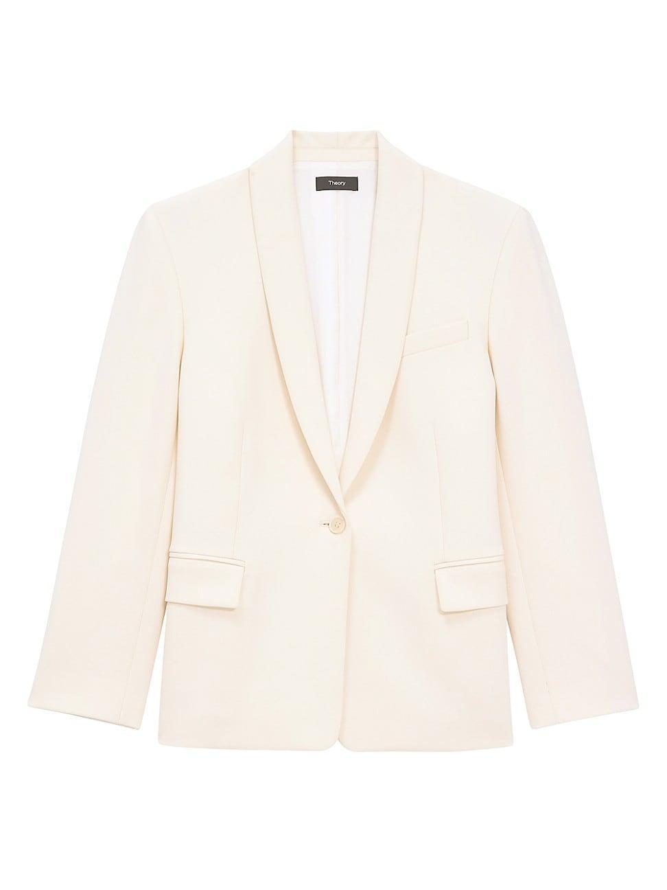 Womens Crepe Shawl-Collar Blazer Product Image