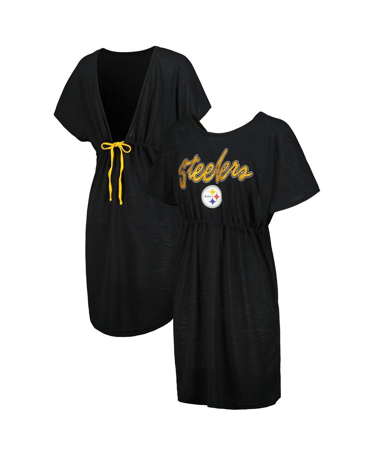 G-iii 4Her by Carl Banks Womens Black Pittsburgh Steelers Versus Swim Cover-Up Product Image