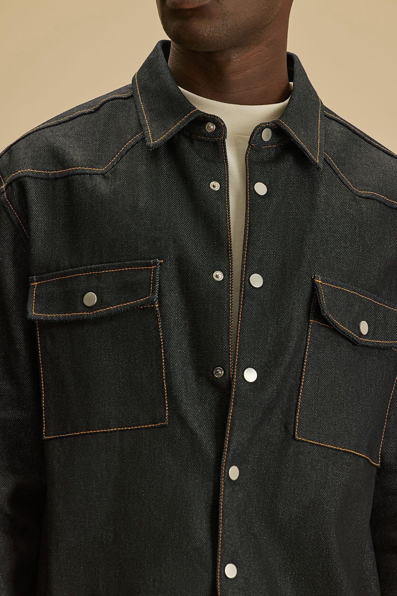 Collin Raw Denim Shirt - Indigo Product Image