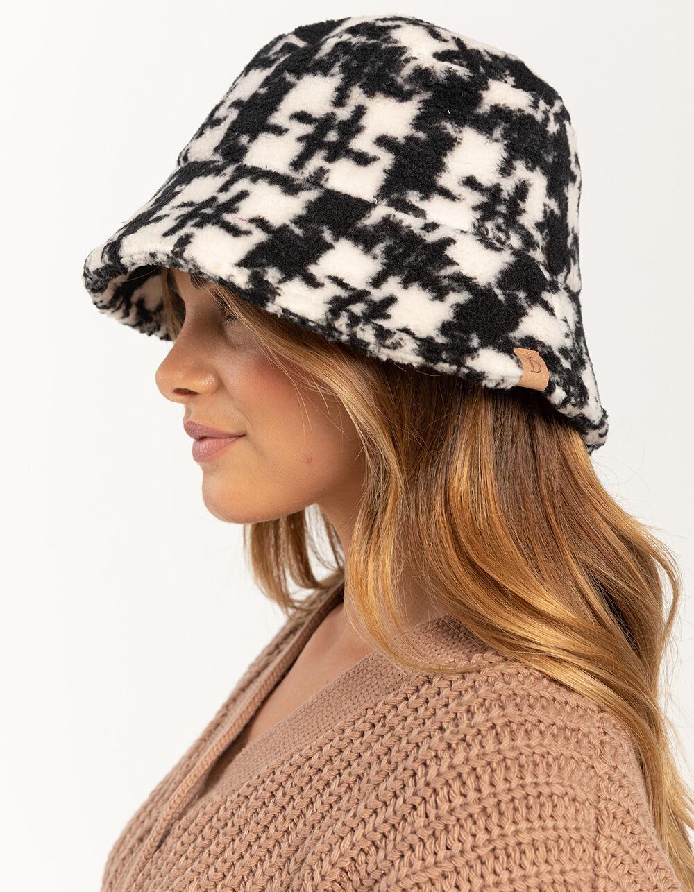 Plaid Sherpa Womens Bucket Hat Product Image