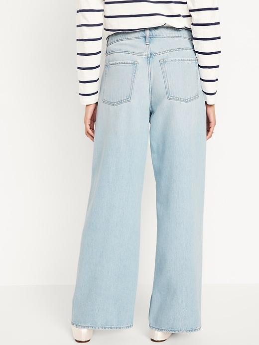 Mid-Rise Baggy Wide-Leg Jeans Product Image