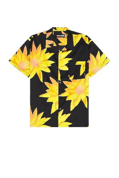 DOUBLE RAINBOUU Short Sleeve Hawaiian Shirt in Black Product Image