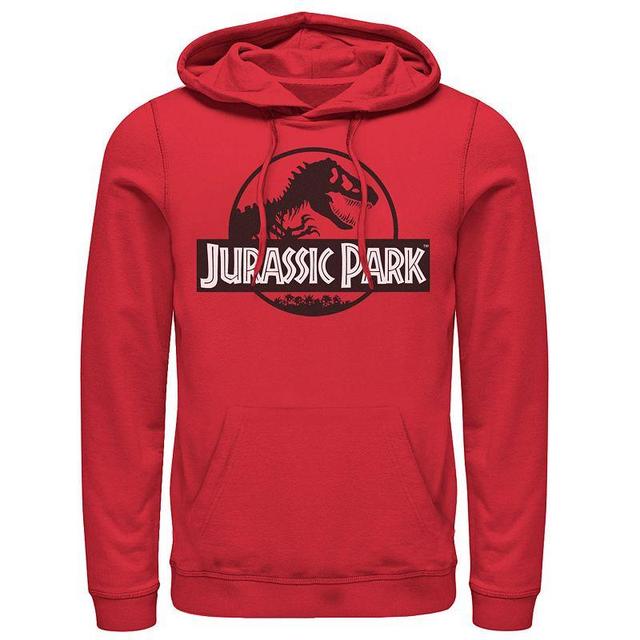 Mens Jurassic Park Basic Black & White Logo Graphic Hoodie Product Image