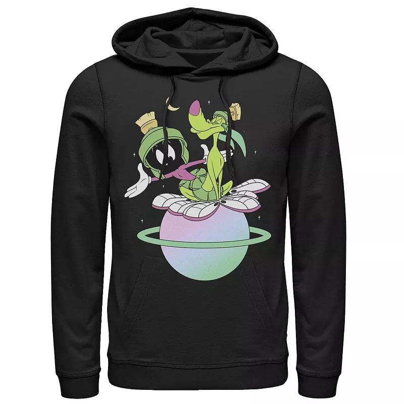 Mens Looney Tunes Characters Marvin And K-9 Planet Colorful Hoodie Product Image