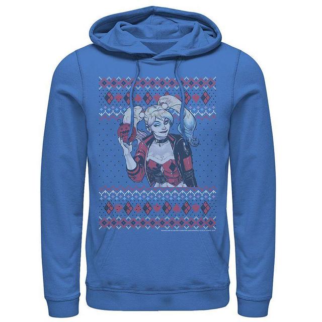 Mens Batman Harley Quinn Ornament Knit Style Hoodie Product Image