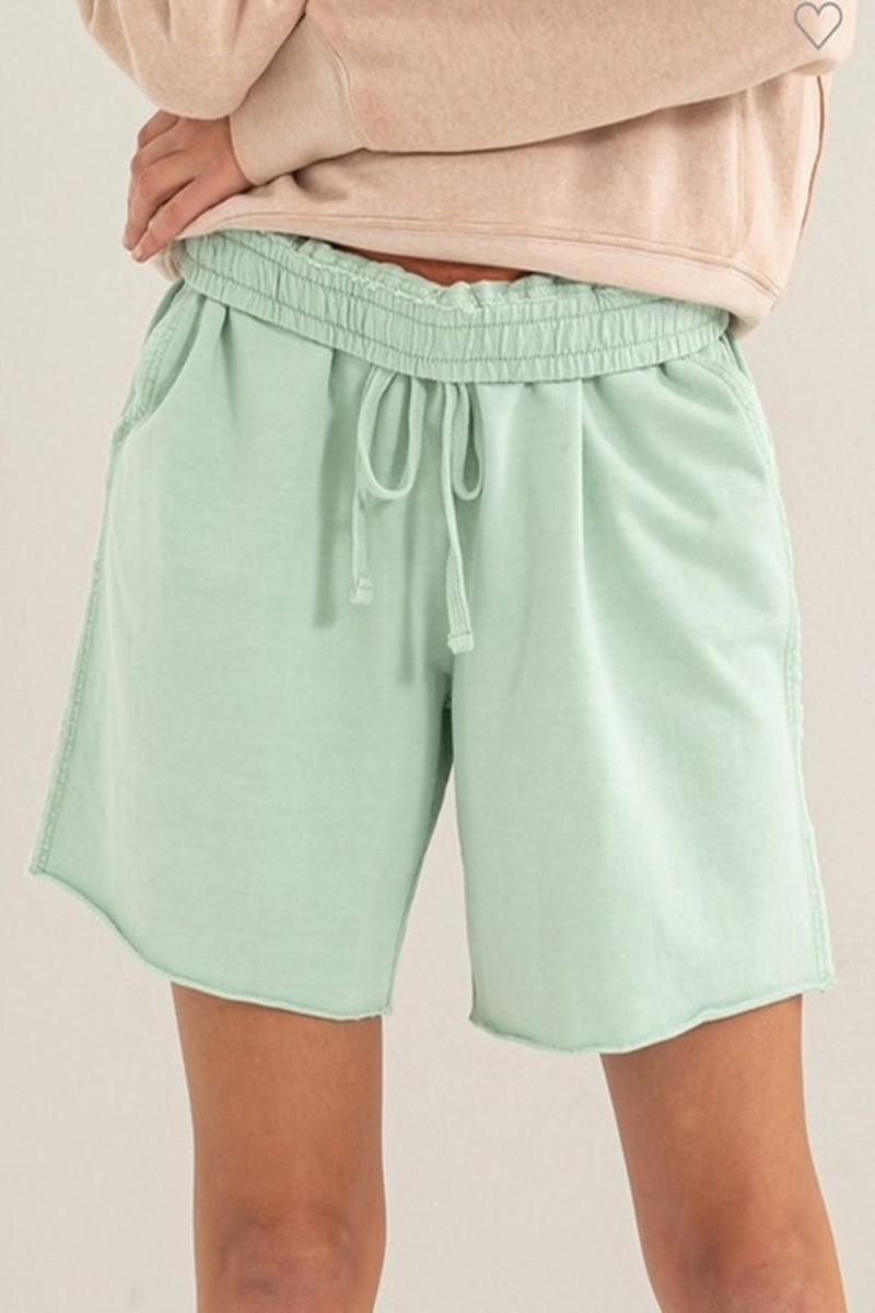 Mint Drawstring Shorts product image