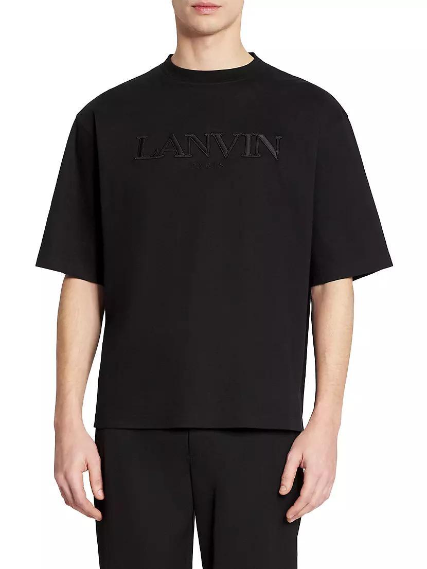 Oversized Logo Paris Embroidered T-Shirt Product Image