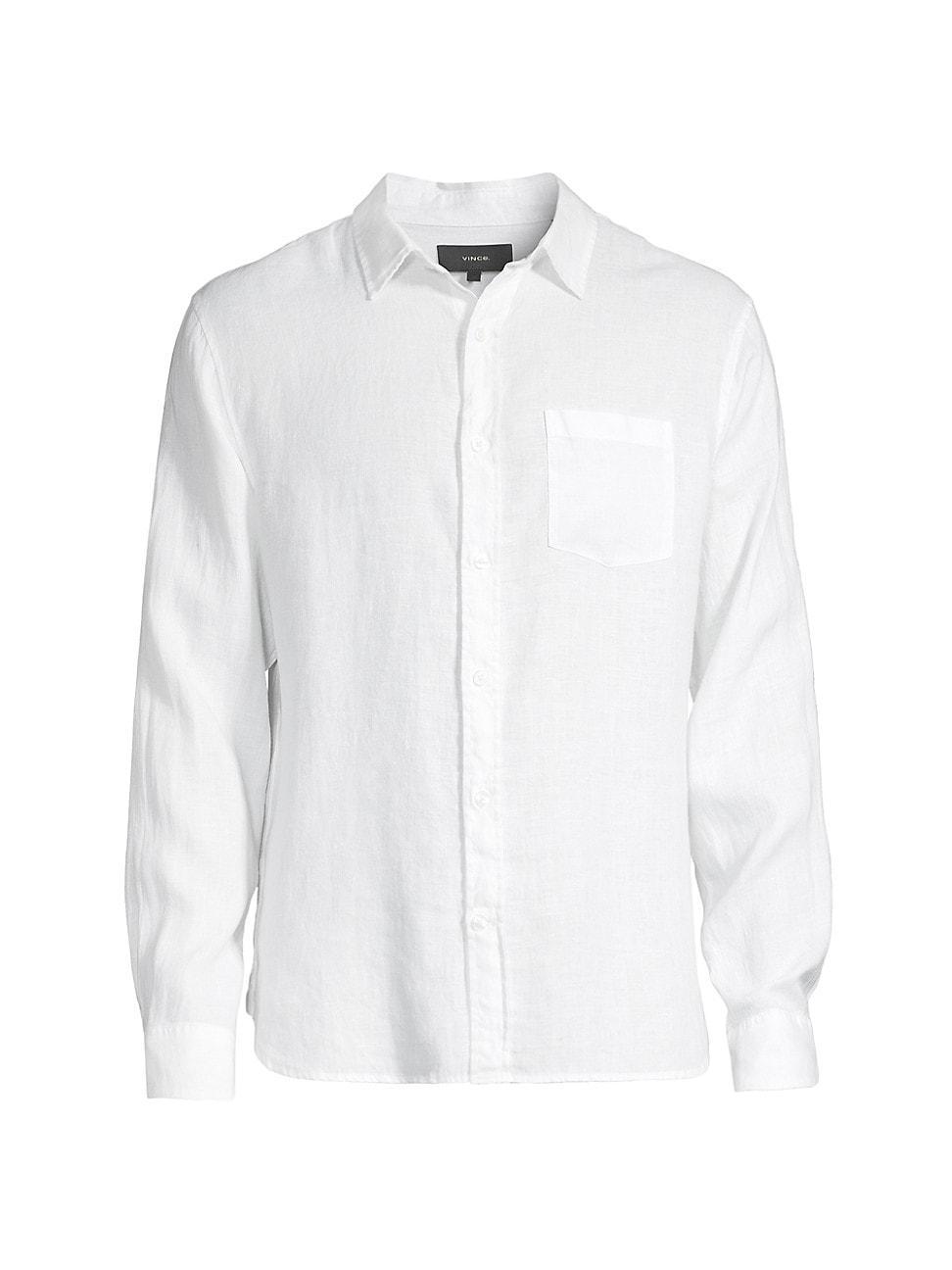 Mens Linen Button-Front Shirt Product Image