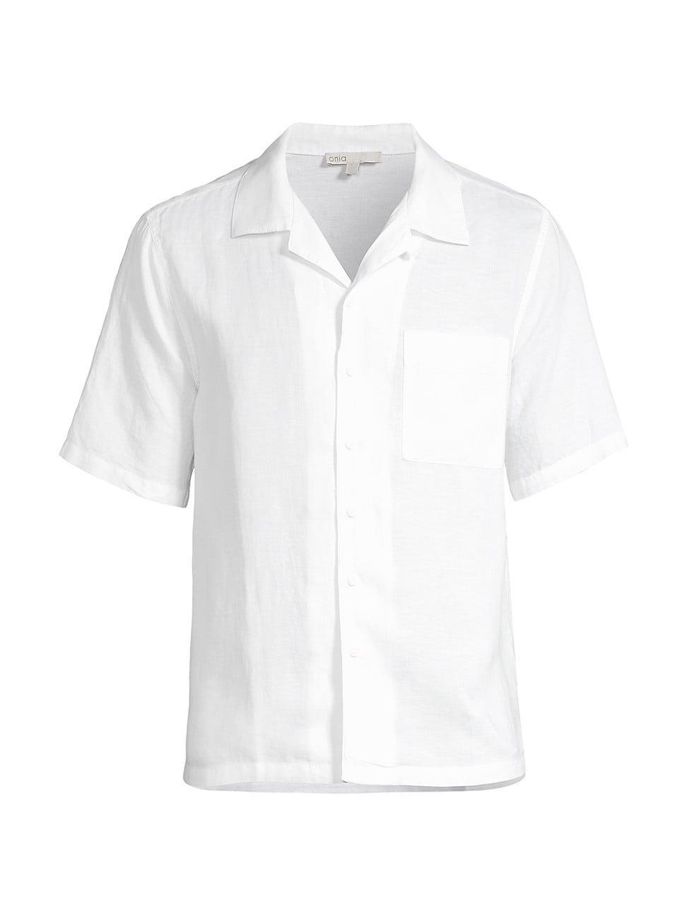 Mens Linen-Blend Camp Shirt Product Image