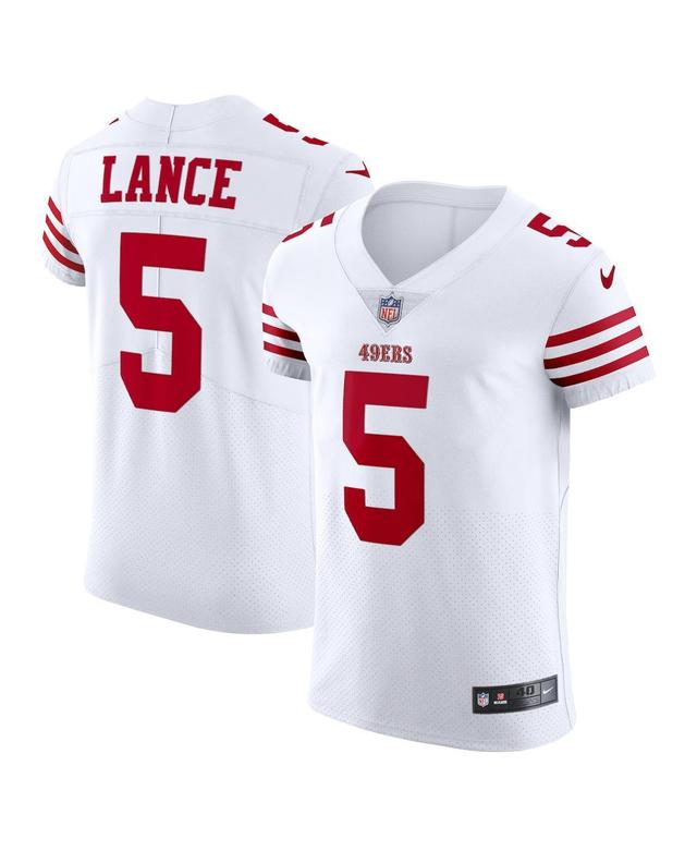 Mens Nike Trey Lance White San Francisco 49ers Vapor Elite Jersey - White Product Image