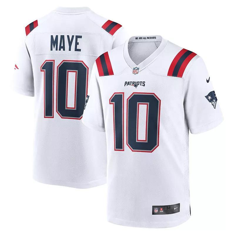 Nike Mens Drake Maye New England Patriots 2024 Nfl Draft First Round Pick Player Game Jersey - White Product Image