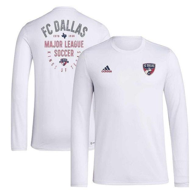 Mens adidas White FC Dallas Local Stoic Long Sleeve T-Shirt Product Image