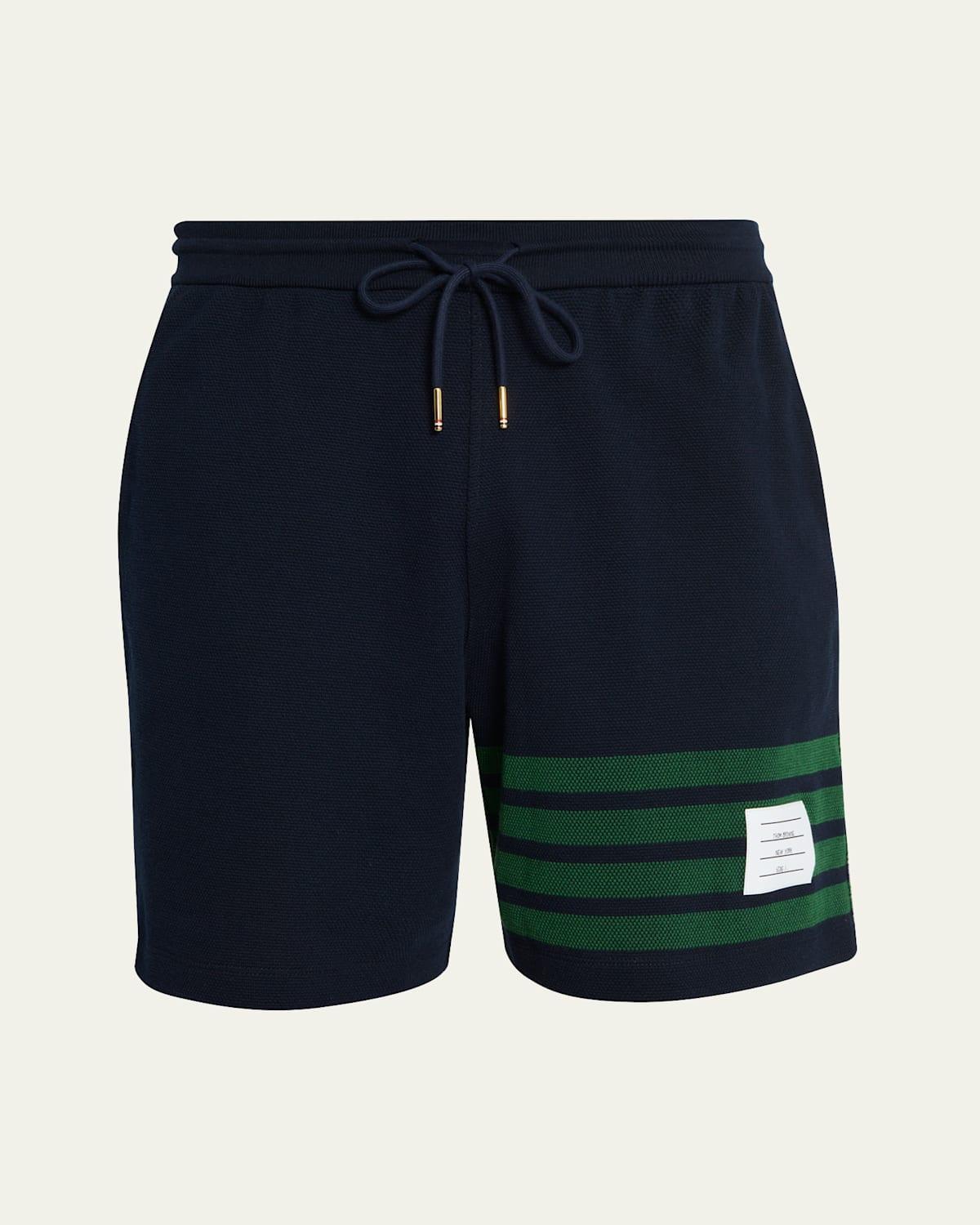 Mens 4-Bar Pique Drawstring Shorts Product Image