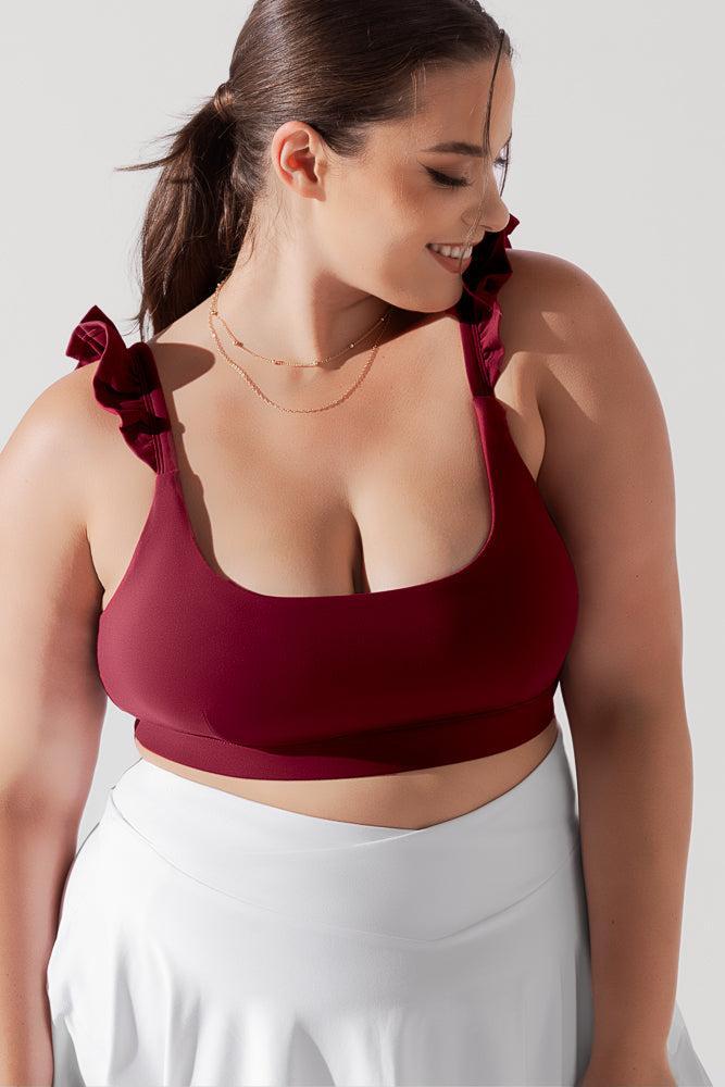 Romance Ruffle Bra - Crimson Product Image