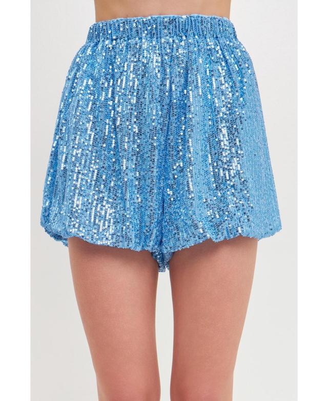 Womens Sequins Blouson Shorts Product Image