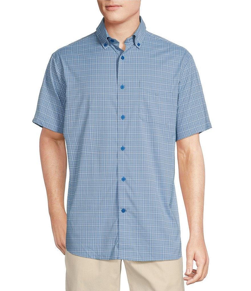 Daniel Cremieux Signature Label Stretch Plaid Short Sleeve Woven Shirt Product Image