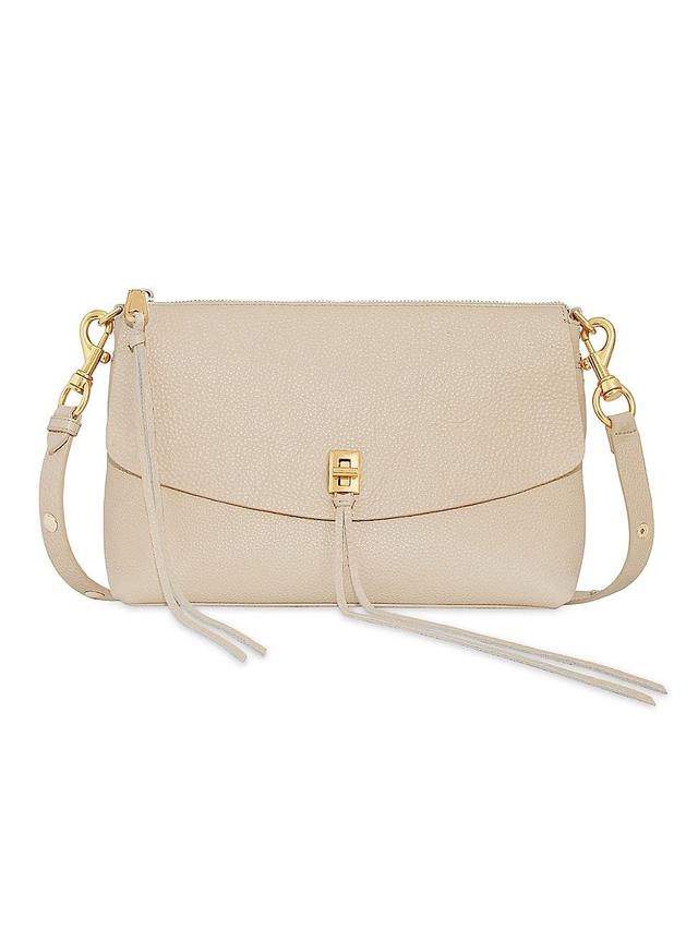 Rebecca Minkoff Darren Top Zip Shoulder Bag (Stone) Cross Body Handbags Product Image