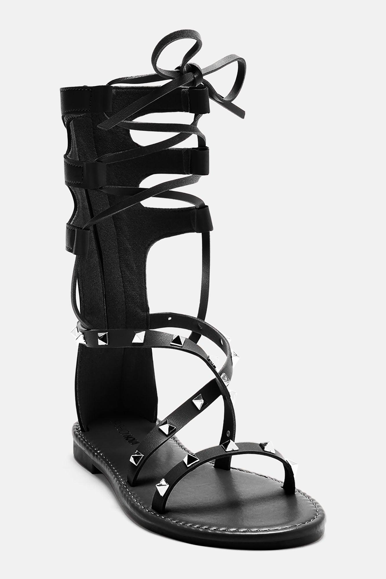 Laurie Gladiator Flat Sandals - Black Product Image