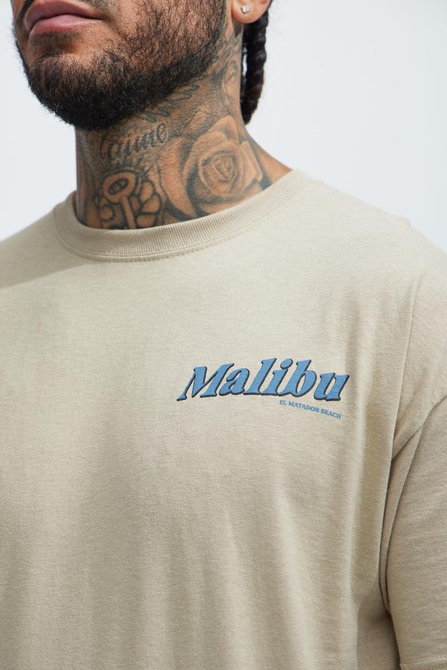 Malibu Beach Vibe Short Sleeve Tee - Sand Product Image