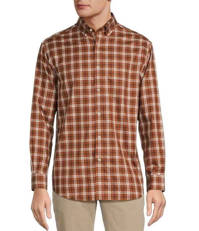 Gold Label Roundtree & Yorke Non-Iron Twill Long Sleeve Medium Plaid Sport Shirt Product Image