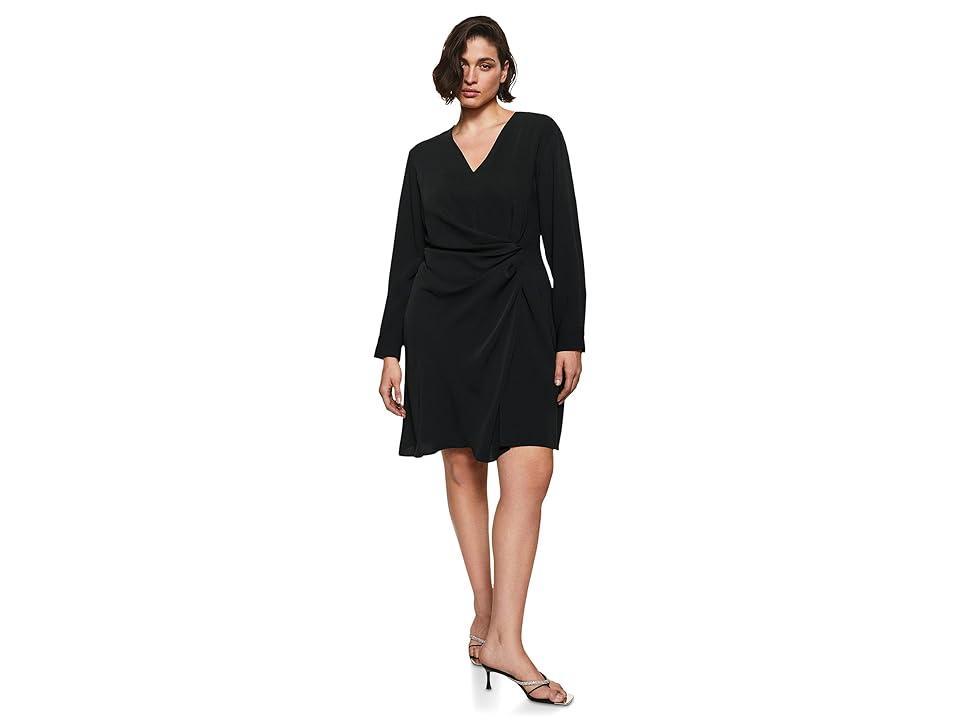 MANGO Angel Dress (Black) Women's Dress Product Image