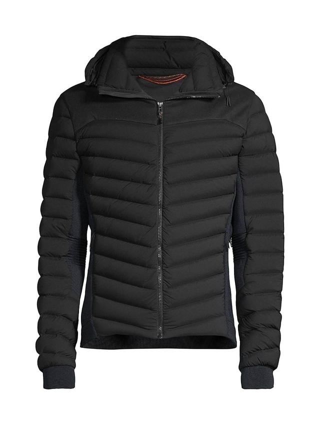 Mens Warmer Insulated Stretch Nylon Down Jacket Product Image