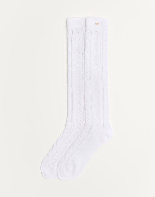 PERFORATED COTTON SOCKS WITH VLOGO Product Image