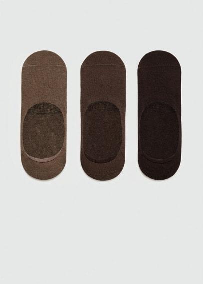 MANGO MAN - Pack of 3 cotton socks brownMen Product Image