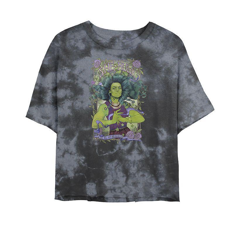 Juniors Marvel She-Hulk Vintage Floral Design Tee, Girls Product Image