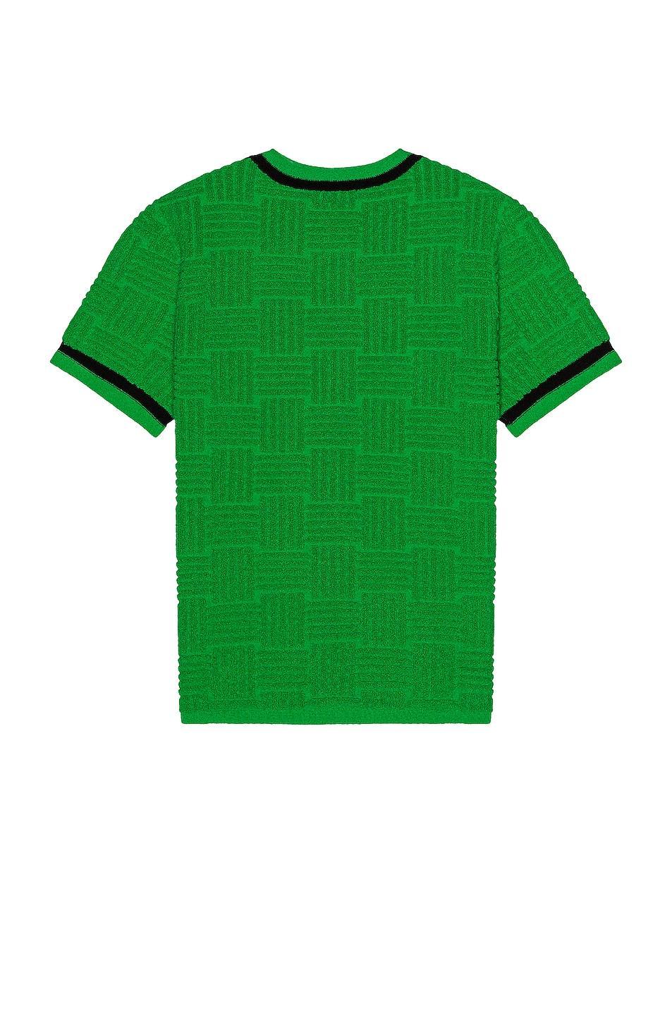 Bottega Veneta Intrecciato Towelling T-Shirt Green. (also in ). Product Image