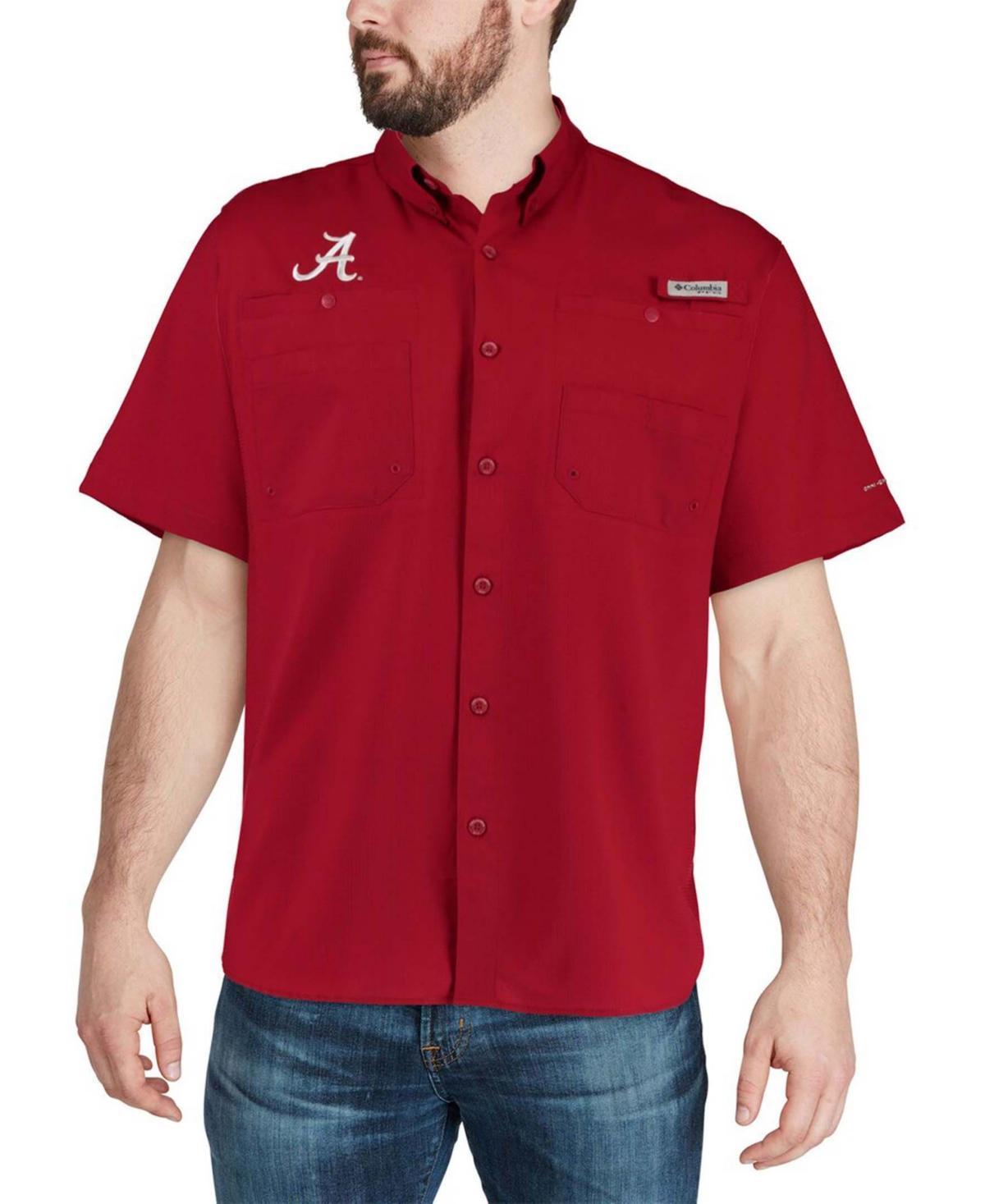 Columbia Men's Collegiate PFG Tamiami Short Sleeve Shirt - Alabama- Product Image