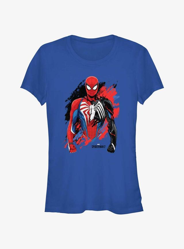 Marvel Spider-Man 2 Game Spider-Man Venom Morph Girls T-Shirt Product Image