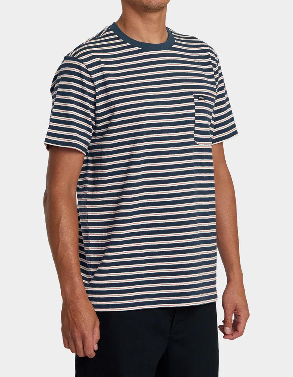 RVCA Magnolia Mens Stripe Pocket Tee Product Image