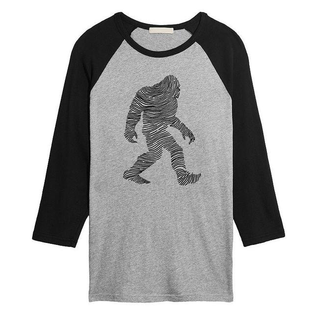 Mens Sasquatch Line Texture Raglan Tee Product Image