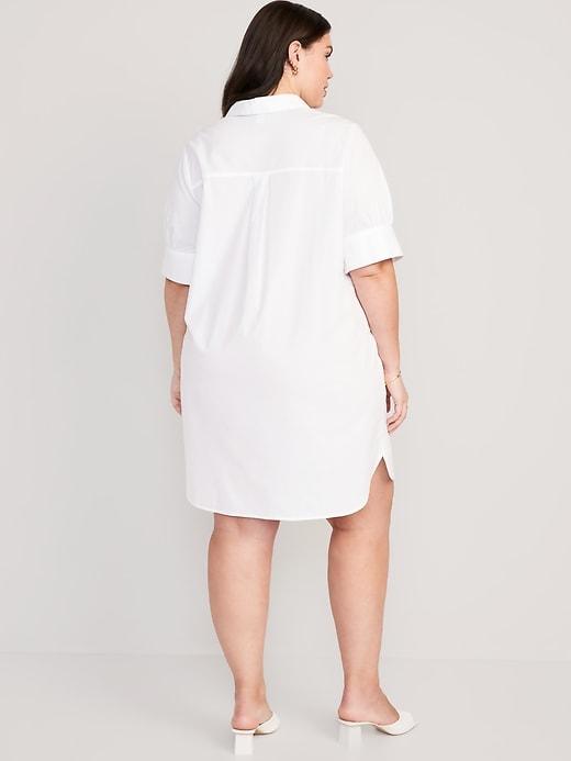 Short-Sleeve Jean Shirt Dress Product Image