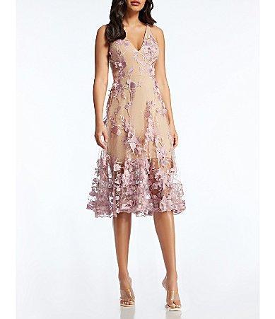 Dress the Population Audrey Embroidered Fit & Flare Dress Product Image